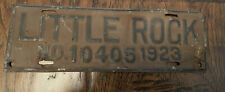 1923 Little Rock City License Plate picture