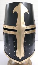 Medieval Crusader Metal Knight Helmets WITH LINER Wearable for Adult Costumes picture