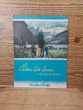 Chateau Lake Louise Sign In Log Guest Log Booklet Canadian Pacific 1940s picture