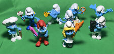 Smurf Lot Of 9 Toy Figures Peyo Happy Meal Toys McDonald's 2011 2013  Toppers picture