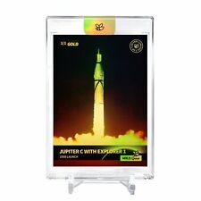 JUPITER C WITH EXPLORER 1 1958 Launch Holo Gold Card 2023 GleeBeeCo #JP19-G 1/1 picture