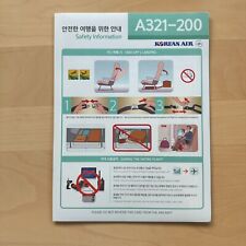Korean A321 NEO safety card - 2024 JAN.VERSION - Perfect condition picture