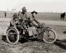 1917 WW1 US Army MOTORCYCLE MACHINE GUN Photo  (180-z ) picture