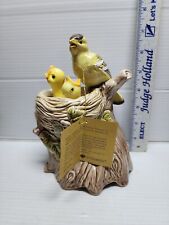 Vintage 1979 Otagiri Porcelain Baby Bird Motion Music Box Works Plays No Chips  picture