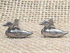 Mens Hickok Sterling Silver Duck Cuff Links 12.5 Grams Solid Vintage picture