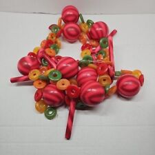 Vintage Blow Mold Life Saver Peppermints Candy Canes Christmas Garland 104