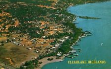 Clear Lake California CA Aerial View Clearlake Highlands Postcard picture