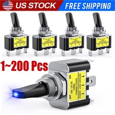 Blue LED Light 3Pin Rocker Toggle ON/Off Switch 30A 12V for Car Boat Marine Lot picture