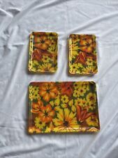 3 Vintage Quaker Fashion Flair Trays Fiberglass - Two Small And One Medium picture