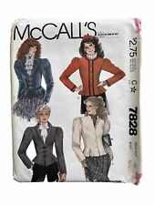 McCalls 7828 Fitted Jacket Shaped Seaming Standing Collar Sz 10 Bust 32.5 UNCUT picture