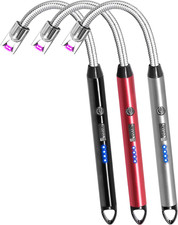 3 Pack Candle Lighter Electric Rechargeable Arc Windproof Lighters Flexible Neck picture