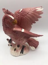 Vintage Cockatoo Pink White Figurine Porcelain Bird picture