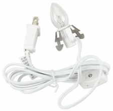 White Clip Lamp Light 6' Electric Accessory Cord with Socket on/off Switch picture