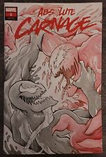 ABSOLUTE CARNAGE #1 - Original Watercolor Art Blank Variant - Venom vs Carnage picture