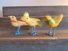 Unique 3 Birds, Wood, Made in India, Collectible, Colorful, Excellent Condition picture