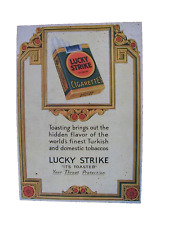 1927 Lucky Strike Cigarettes, Timken Tapered Roller Bearings Vintage PRINT AD 67 picture