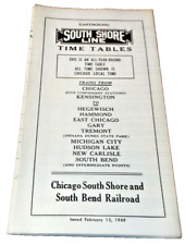 FEBRUARY 1969 CHICAGO SOUTH SHORE AND SOUTH BEND PUBLIC TIMETABLE  picture