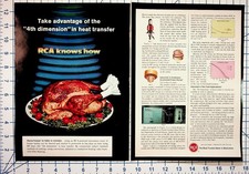 Vintage 1960s RCA Microwave Oven RF Heat Transfer Technology Ad Ephemera picture