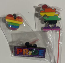 Disney RAINBOW Pride Pin lot of 3 Pins picture