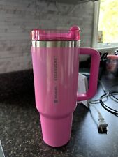 Stanley x Starbucks Exclusive 2024 Winter Pink 40oz Tumbler NEW With Straw picture