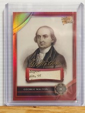 George Walton 2025 Pieces of the Past 1776 Freedom Fighters RED RELIC #164 picture