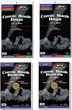 (200 pack) BCW Thick Comic Book Bags (Silver Age/Resealable) and Backing Boards picture