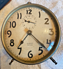 Antique 1922 Gilbert Peg Leg Auburn New York Alarm Clock. doesn't run. picture