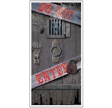 Spooky Halloween DUNGEON DOOR COVER-DO NOT ENTER Party Prop Building Decoration picture