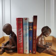 Bookends Figurine Statue Somerville Red Mill Mfg | Boy & Girl Reading a Book picture
