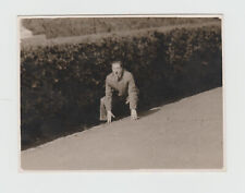 Handsome young guy in a suit screams weird rabid vtg photo USSR fetishism picture