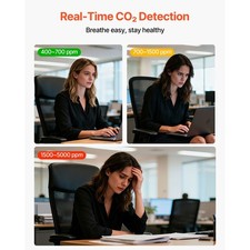 Portable CO2 Monitor with Temperature & Humidity Display | Carbon Dioxide picture