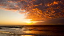 2017 11X14 PHOTO FIRE SUNSET BEACH MARCO ISLAND TIGERTAIL BEACH FLORIDA USA picture