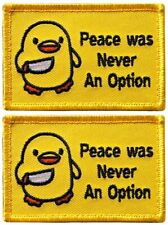 Peace was Never An Option Chick Embroidered Patch | 2PC Hook Backing  3