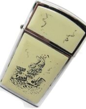 Vintage Zippo Lighter Scrimshaw 1994 Ship Sperm Whale Silver Tone Moby Dick? picture