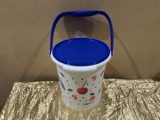 New UNIQUE Beautiful Tall Round Tupperware Bucket/Container 8.5L Cherry Theme picture