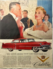 Vintage 1954 Print Ad Red Cadillac 4 Door Hardtop Classic Luxury Automobile Auto picture