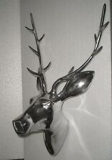 Large Metal Wall Mounted Deer Head 18 inches Stag Buck Statue  picture