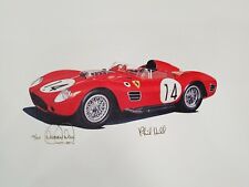 Ferrari Testarossa Autographed Giclee by Phil Hill & Danny Day picture