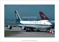 Olympic Airways Boeing 747-212B A1 Art Print – Dep. Sydney – 84 x 59 cm Poster picture
