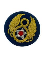 Premium Quality Reproduction WW2 US Patch, 8th Air Force, Hand Sewn Bullion picture