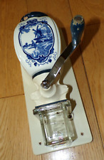 Vintage De Ve Porcelain Wall Mounted Coffee Grinder Made In Holland [c467] picture