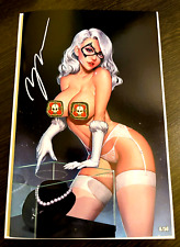 PLAYTIME #1 BLACK CAT DRAVACUS EXCLUSIVE SIGNED TOPLESS VIRGIN COVER LTD 50 NM+ picture