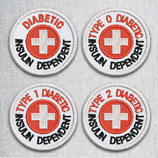 Embroidered DIABETIC DIABETES medical alert awareness patch type 1 type 2 picture
