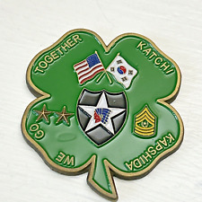RARE 2nd Infantry Division St Patricks Day Ball Coin Token Together KATCHI KOREA picture