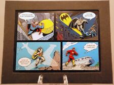 DC COMIC SUPER HERO WB SUPERMAN BATMAN WONDER WOMAN FLASH FRAMED PIN SET picture