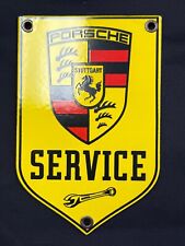 7 X 5inch PORSCHE SERVICE  ADVISOR SIGN 911 CREST PORCELAIN ENAMEL DEALER 08-14 picture