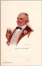 Vintage 1906 ALCOHOL Drinking Comic Postcard 