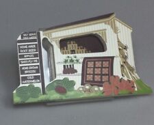 1995 Sheila's Collectible Wood House Amish Fall Harvest Roadside Stand Folk Art picture