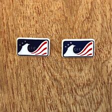 Vintage Pair USPS CFC Combined Federal Campaign Plastic Employee Lapel Pin G9 picture