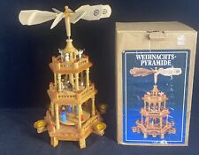 Weihnachts Pyramid Carousel Rotating Nativity Scene 3 Tier w/Box Vintage German picture